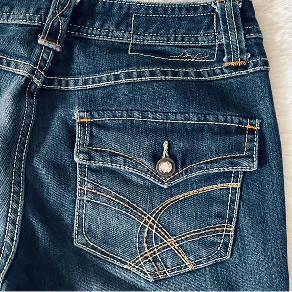 INC Denim Regular Fit Boot Leg Jeans 6 Dark Wash - Picture 9 of 15